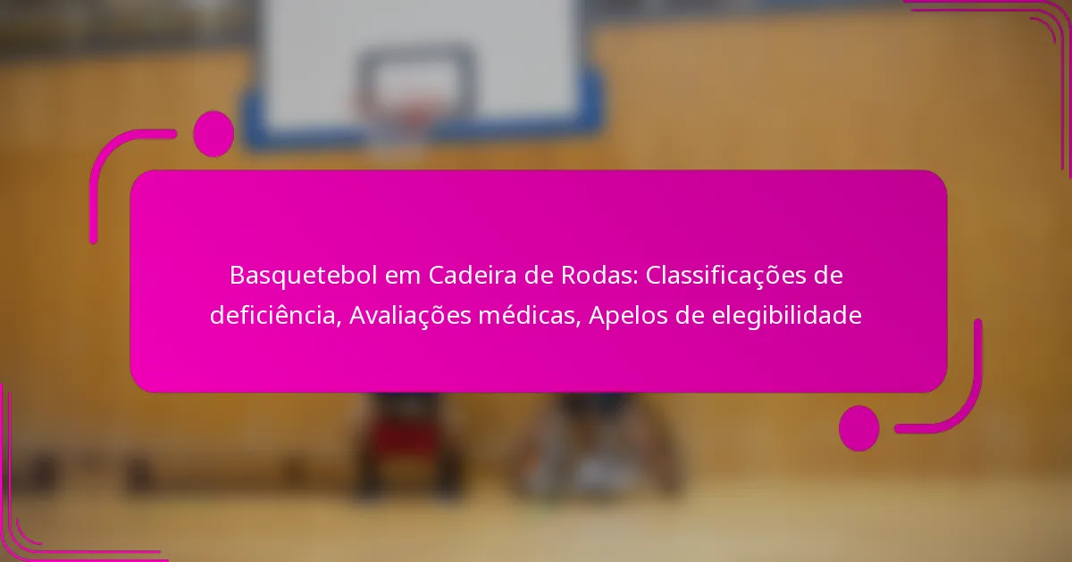 Basquetebol em Cadeira de Rodas: Classificações de deficiência, Avaliações médicas, Apelos de elegibilidade